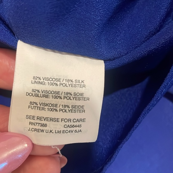J. Crew Royal Blue Velour Camisole, size 0 Petite - Picture 4 of 6